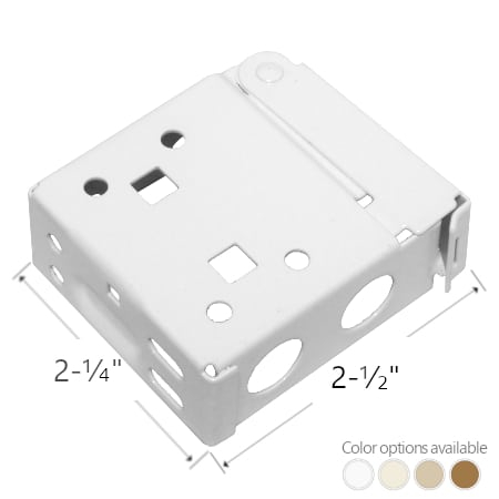 White! Delta Blinds Supply High Profile Box Mounting Bracket Set 