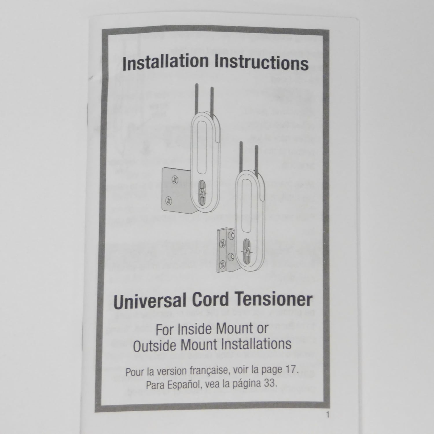 instal kit Hunter Douglas Cord Tensioner for Roller Shades for metal chain Gray