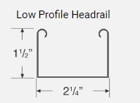 Heavy Duty Low Profile Headrail End Stiffener