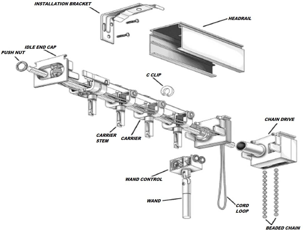 Hangers Vertical Blind Spare Parts/Accessories Brackets Weights,Chains 89mm 
