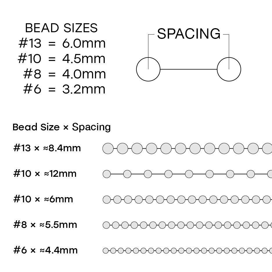 10 Feet Of 4.5mm #10 Plastic Bead Chain For Clutch Roller Shades – Includes Connector, White