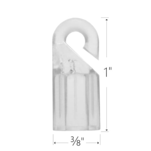 Clear Plastic Shepherds Hook Wand Tip
