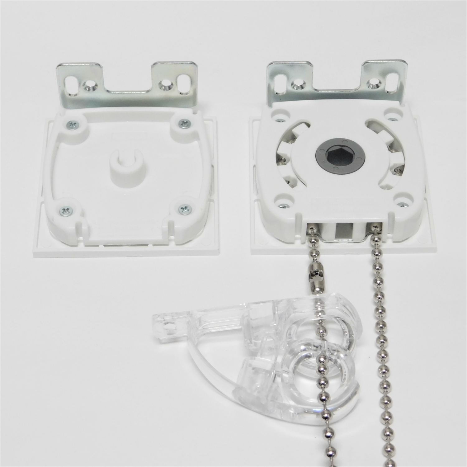2x White 2638 Roller Blind Shade Clutch Bracket Parts Kits For 38mm Dia Aluminum