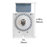 Mecho/5 Extended Bracket Drive End | Roller Shades - BlindParts.com